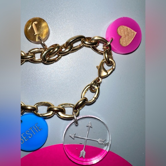 MOON&LOLA🌙 Gold Charm Bracelet and Charms (2 hearts, J, Bestie, Boy, Arrows) - Picture 4 of 6